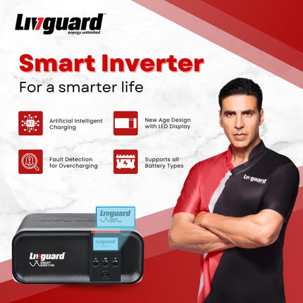 Livguard Smart SINE 1100i Inverter for Home, Office & Shops | 900VA/12V Pure Sinewave | Supports 1 Inverter Battery | Multi Function LCD Display with WiFi connectivity and Mob App Control 
