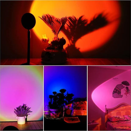 Desidiya® 16-Color Sunset Projection Lamp with Remote & USB – 360° Rotating LED Light for Ambiance, Selfies, Parties & Home Decor 
