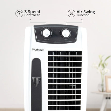 Blueberry's Tower Fan - with powerful air throw, 25 Feet Air Delivery, 4-way Air Flow, Low Power Consumption and Anti-Rust Body| High Speed Tower fan for home and office with 1-Year Warranty 