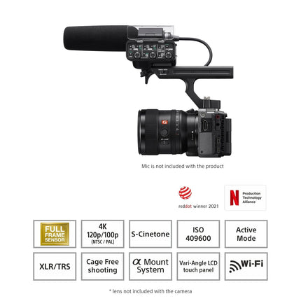 Sony Cinema Line FX3 Full-Frame Camera | 4K 120P | S-Cinetone | Dual Base ISO |Compact & Lightweight | Made for Filmmakers (‎ILME-FX3) - Grey