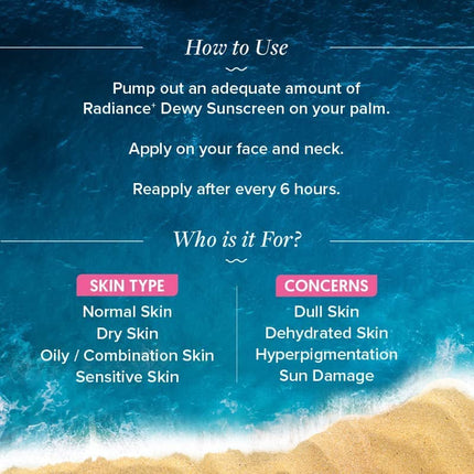 Aqualogica Radiance+ Dewy Sunscreen SPF 50+ PA+++ | Lightweight texture for oily, combination, acne prone skin | Broad spectrum protection | No white cast, Non greasy | For Men & Women | 50g 