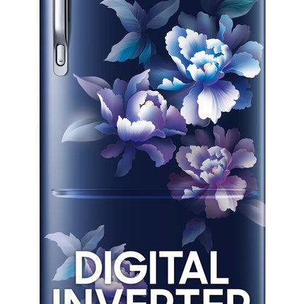 Samsung 183 L, 4 Star, Digital Inverter, Direct-Cool Single Door Refrigerator (RR20C1824HV/HL, Himalaya poppy Blue, Base Stand Drawer) 