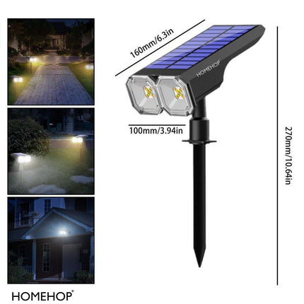 Homehop Solar Light Outdoor 18 LED',s Decorative Waterproof Spot Lamp for Garden, Landscape, Pathways, and Lawn with Auto On Off (ABS+PC Cool White) 