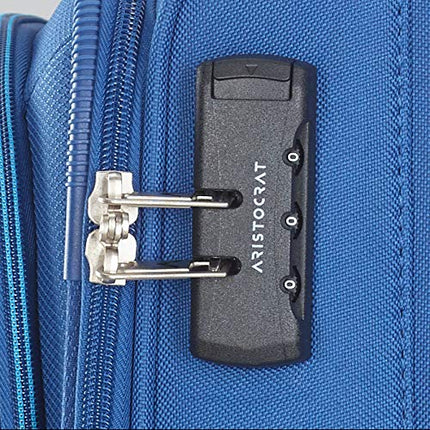 Aristocrat Baleno Set of 2 ( Small + Medium ) Blue Softsided Trolleys 