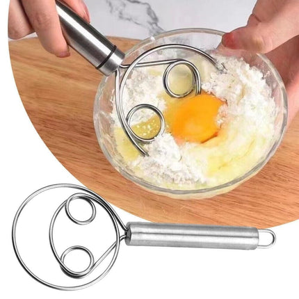 ABTER Atta Kneader Dough Maker with Stainless Steel Food Processor Roti Atta Blender Beater Manual Flour Mixer for Egg, Bread, Cake, Pastry, Pizza Dough 