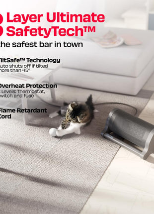 NUUK HÖT BAR 2-Sec Instant Heating PTC Heater for Room | Upto 20% Bill Savings | Zero Dryness | Super-Silent, Portable | Vertical & Horizontal Use | 2200W | Perfect Replacement for small 7/9 fin OFRs