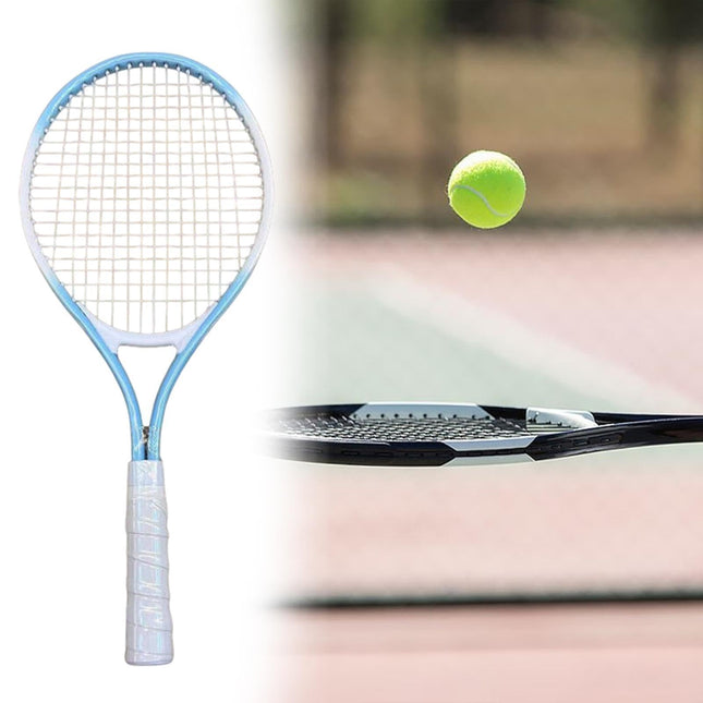 THE STYLE SUTRA Tennis Racket Nonslip Grip High Strength Nylon s for Park Beach Garden Blue White 