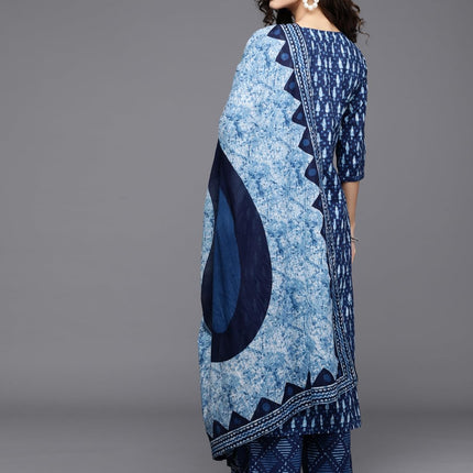 Libas Women's Cotton Kurta Sets (20161O_Blue 