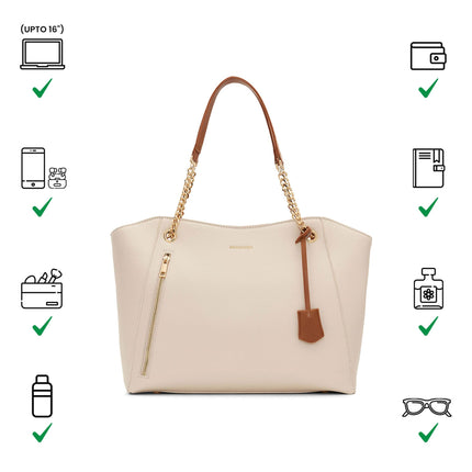 Miraggio Womens Dakota Tote Bag (Ivory) 