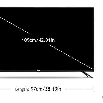 VW 109 cm (43 inches) Playwall Frameless Series Full HD Android Smart LED TV VW43F2 (Black) 