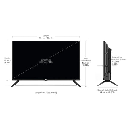 acer 80 cm (32 inches) G Plus Series HD Ready LED Smart Google TV AR32HDGGR2841AD 