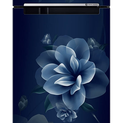 Samsung 236L 2 Star Inverter Frost-Free Double Door Refrigerator Appliance (RT28C3122CU/HL,Camellia Blue), Base Stand Drawer 