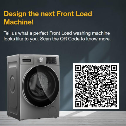 Whirlpool 7 Kg 5 Star Inverter Front Load Washing Machine with In-Built Heater (SUPREME CARE 7012 -E, Midnight Grey, 100+ Tough Stains, Steam Technology, 2025 Model) 