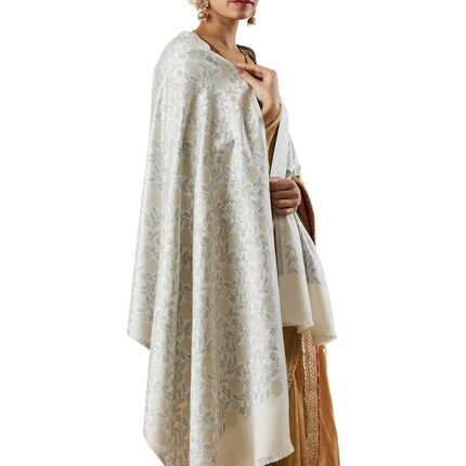 Pashmoda Women Gulnari Kaani Wool Blend Stole (Size : 71X203 CM)