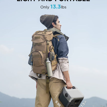 EF ECOFLOW Portable Power Station RIVER 2 Max, 512Wh LiFePO4 Battery, 10 Year Life, 0% - 100% Charge in 60 mins, Power 11 Appliances at once, 230V - 50Hz India Voltage, For Outdoor Use & Home Backup 