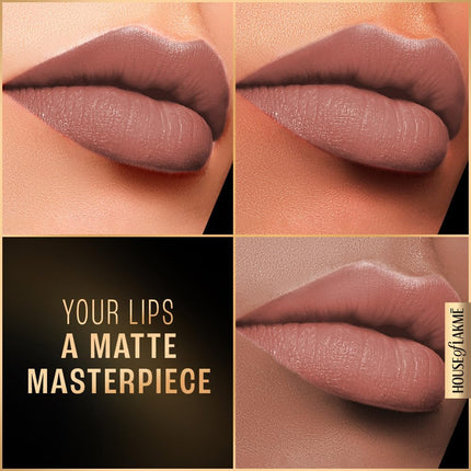 Lakmé Forever Matte Liquid Lip Colour, Nude Myth, 5.6 ml 