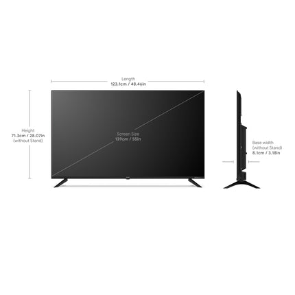acer 139 cm (55 inches) G Series 4K Ultra HD Smart LED Google TV AR55GT2851UDFL (Black) 