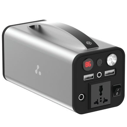 Ambrane 200W Portable Power Station Generator, 222Wh Battery, Perfect for Camping, Road Trips, Emergency Power, and More with Power Socket, 2 USB A, 1 DC, and 1 AC Port with LED light (Powerhub 200, 60000mah Power Bank) 