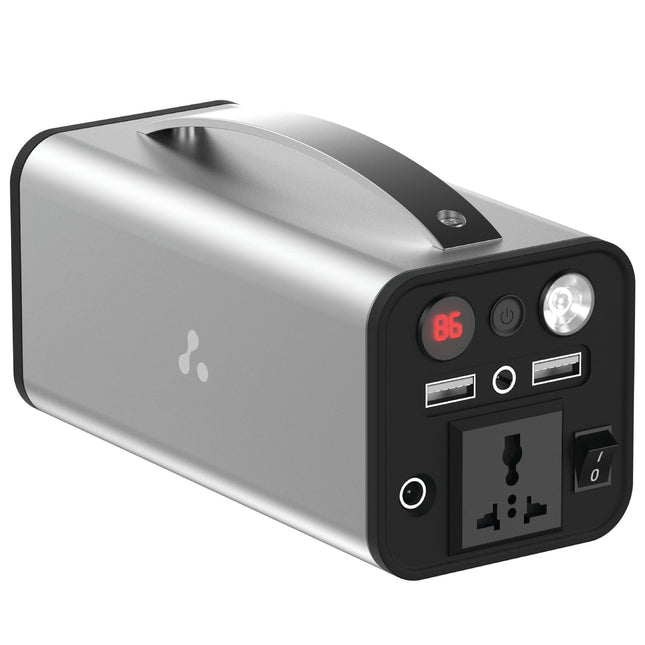 Ambrane 200W Portable Power Station Generator, 222Wh Battery, Perfect for Camping, Road Trips, Emergency Power, and More with Power Socket, 2 USB A, 1 DC, and 1 AC Port with LED light (Powerhub 200, 60000mah Power Bank) 