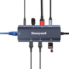 Honeywell New Launch 9-in-1 Type C Dock with 4K HDMI, 1GBPS RJ45 Ethernet Port, 2xUSB 3.0, 1xUSB 2.0 & Type C 3.0 PD100W, SD & Micro SD Slot, Audio Port for All Type C Devices- Windows/MacBook 