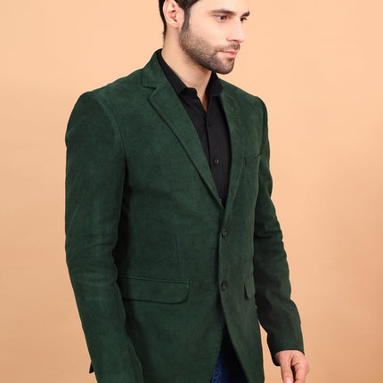 WINTAGE Men's Corduroy Cotton Green Blazer : 42/ L : blazer1544 