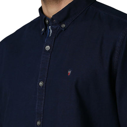 Louis Philippe Men's Slim Fit Shirt (LRSFNSLPR07977_Navy 