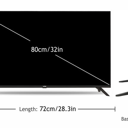 VW 80 cm (32 inches) Linux Series Frameless HD Ready Smart LED TV VW32C2 (Black) | with 18 Months Warranty 