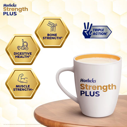 Horlicks Strength Plus- Vanilla| Balanced Nutrition to Regain Strength|High Fibre & Protein,Powder,1 count,350 grams 
