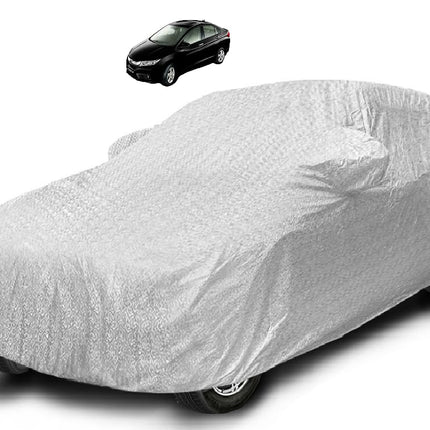 Auto Hub 100% Water Resistant Car Cover Compatible with Honda City I-VTEC (Model : 2014-2019)-(Fabric: Polyester-Cotton Coating, Color:-Matelic Silver) 