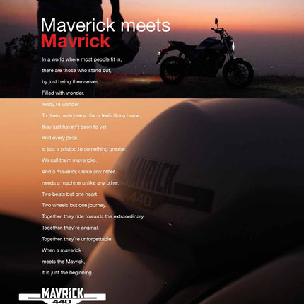 Hero MAVRICK 440 Bike(Base) Arctic White Booking for Ex-Showroom Price 