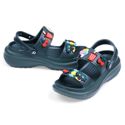 DOCTOR EXTRA SOFT Women's Classic Charms Cushion Sandals/Clogs with Adjustable Back Strap for Adult| Comfortable & LightWeight | Stylish & Anti-Skid | Waterproof Casual Daily Mules Girls/Ladies D-552 