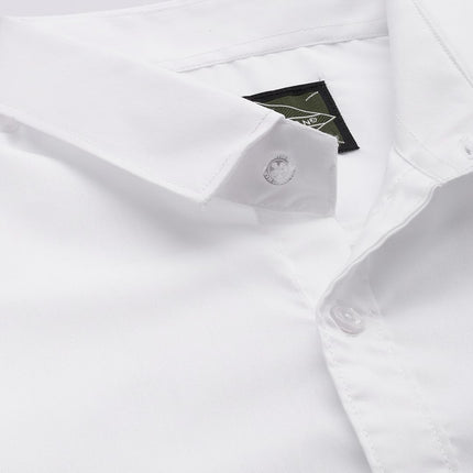 Majestic Man Pure Cotton Solid Slim Fit Casual Shirt for Men (Milky White, Medium) 