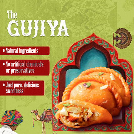 7 BAZAARI Mewa Gujiya – Traditional Indian Holi Sweet, 6 Piece Pack, Rich in Flavor and Authentic Taste Natural ingredients made with real nuts and dry fruits 