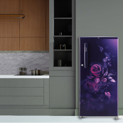 LG 185 L, 4 Star, Smart Inverter, Direct-Cool Single Door Refrigerator (GL-B199OBEY, Blue Euphoria, Smart Connect & Fast Ice Making) 