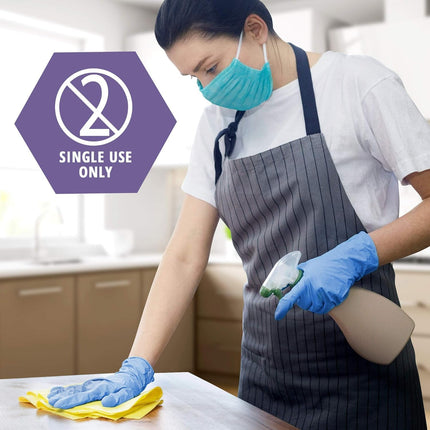 AM SAFE-X Nitrile Gloves Powder-Free, Blue (Medium) -100 Pieces 