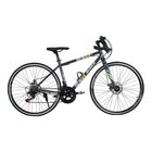 Make 700C Road Bike | 14-Speed Shimano Gear System | Dual Disc Brakes | Lightweight Alloy Rims | Durable 18-Inch Steel Frame | Unisex Bicycle for Sports & Fitness | Easy Assembly, Sleek Black Design 