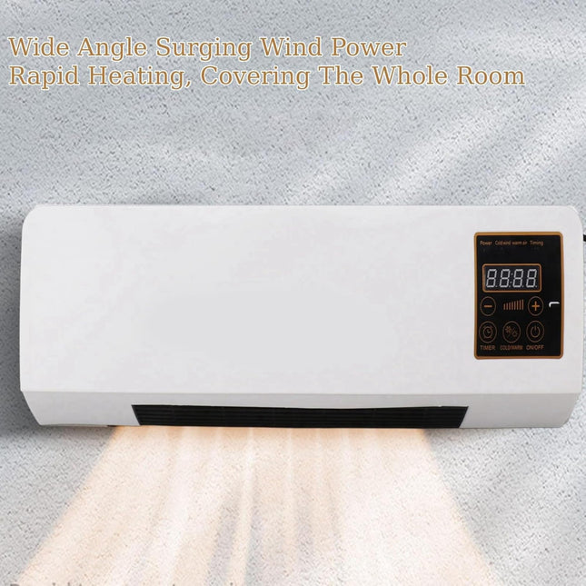 𝓓rumstone (𝟏𝟔 𝐘𝐄𝐀𝐑 𝐖𝐀𝐑𝐑𝐀𝐍𝐓𝐘) Indoor Wall Heater 1500W – Quiet Operation, 8H Timer, Air Conditioner Function, Perfect for Bedroom & Home Heating & Cooling Compact & Stylish