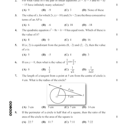 Oswaal CBSE Exam Rehearsal for Mathematics Standard Class X (For 2025 Exam) 