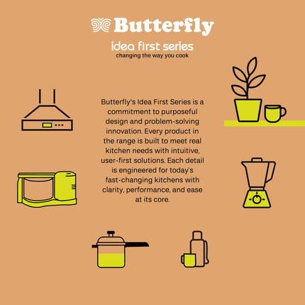 Butterfly ZieraChrome 750 Watt Mixer Grinder | 5 Jars | Uniform Grinding with Tornado Blade & Lid | Long Lasting Annealed SS Jars | Torx21 Motor| Juicer/Blender Jar | 5 Years Warranty 