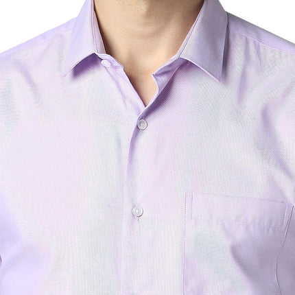 Peter England Men's Slim Fit Shirt (PESFWSLPJ26578_Size(40) Lilac 