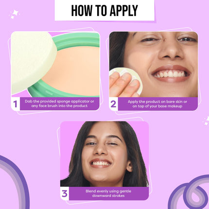 SUGAR POP Longwear Matte Compact | For Fair To Medium Skin Tone | Packed with Castor Oil & Vitamin E | UV Protection, Pore Minimizing | Medium Coverage | 9gm - 02 Beige 