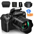 Saneen Digital Camera, 4K Cameras for Photography and Video, 64MP WiFi Touchscreen, Vlogging Camera for YouTube with Flash, 32GB Card, Sunshade, 3000mAh Battery, Front Cameras 