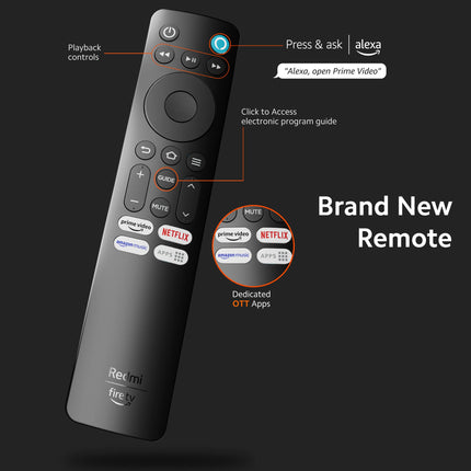 Redmi 80 cm (32 inches) F Series HD Ready Smart LED Fire TV L32R8-FVIN (Black) 