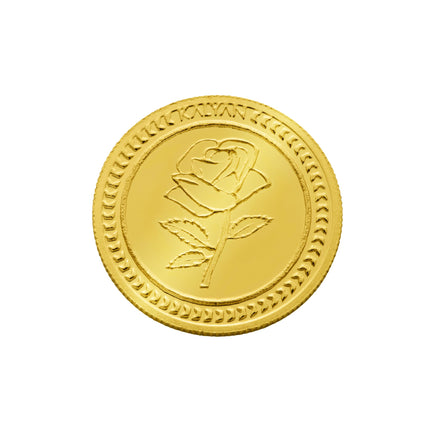 Kalyan Jewelers 5 grams 22K (916) Purity Gold Coins - BIS Hallmarked - Rose 