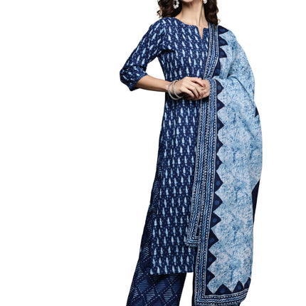 Libas Women's Cotton Kurta Sets (20161O_Blue 