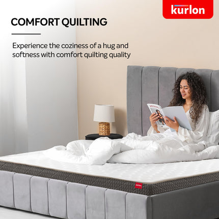 Kurlon Spinel Ortho Mattress | Orthopedic Mattress | Spine Support | Breathable Fabric | Firm Support | High Density Bonded Foam | PU Quilting | King Size | 75x72x8 | 2 Yrs Warranty 