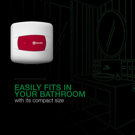 AO Smith Geyser 15 Litre 5 Star Rating (BEE) | Powerful 2KW Heating | Storage Water Heater With 2X Corrosion Resistant Blue Diamond Glass Tank | Warranty: 5 Yr Tank, 2 Yr Comprehensive | HSE-SHS-015 