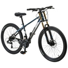 FitTrip Super Dominator 27.5T Stunt MTB | 21 SPD Shimano Gearset | DUALL Crown Suspension | Jak 7 Dual Disk Brakes | Dual Tone Paintjob with Crystals | Stunt Cycle (Mariana Teal Blue) 
