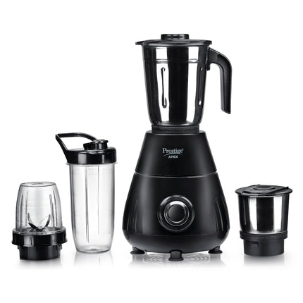 Prestige Apex Blendo 500W 4Jars Mixer Grinder|2 Full Size Stainless Steel Jar|2 Nutri-Blend Jar|3 Super Efficient Blades|Black 