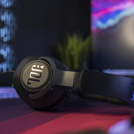 JBL Quantum 100 Wired Over Ear Gaming Headphones with Mic, 40mm Realistic Dynamic Drivers, Detachable Boom Mic, 1kHz Sensitivity, Memory Foam Cushioning, PC/Mobile/PS/Xbox/Nintendo/VR Compatible-Blue 